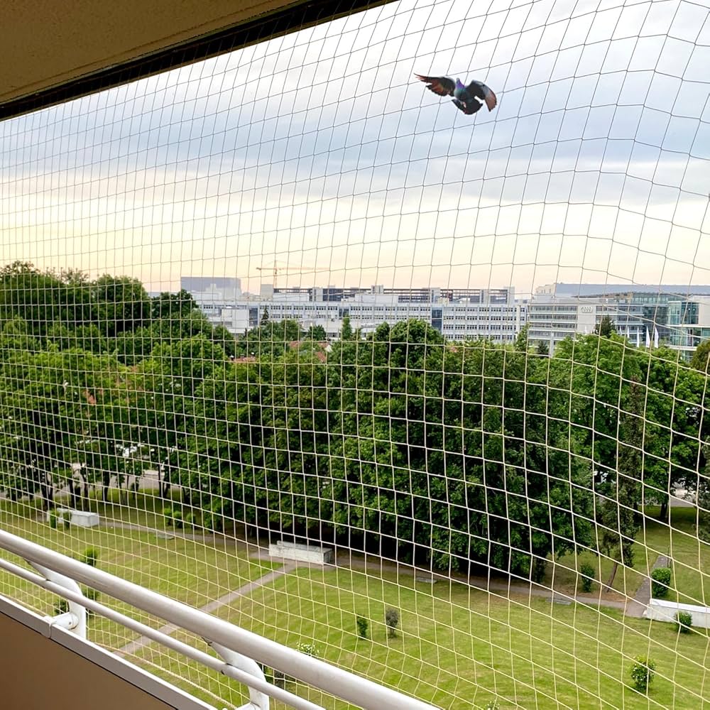 Strong Nylon Bird Net for Balcony & Outdoor Protection Colour white ( Thickness 12ply)